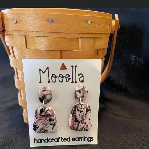 MooElla Jewelry - Pink Marble Earrings